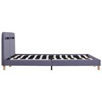 vidaXL Bedframe met LED stof lichtgrijs 160x200 cm - thumbnail