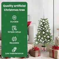 VidaXL Kerstboom met 150 led met standaard groen 90 cm pe - thumbnail