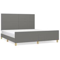 Bedframe zonder matras stof donkergrijs 180x200 cm - thumbnail