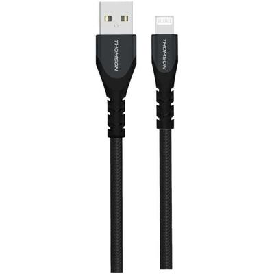 Kabel - THOMSON - Opladen & Data - USB-A naar Lightning - MFI-gecertificeerd - 3A - 1,5 m