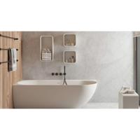 Hoekbad Ideavit SolidNova-CL 180x80x56 cm Links Mat Wit Ideavit - thumbnail