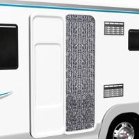 Vliegengordijn 56x200 cm chenille bruin en beige - thumbnail