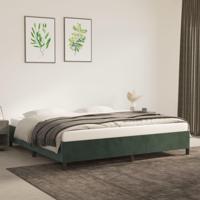 Bedframe zonder matras 200x200 cm fluweel donkergroen - thumbnail