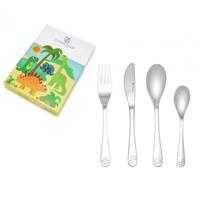 ZILVERSTAD - Kinderartikelen - Kinderbestek 4-dlg Dino's - thumbnail