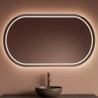 Spiegel Gliss Design Agon Met LED Verlichting en Verwarming Ovaal 160x70 cm - thumbnail
