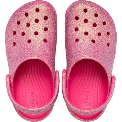 Baby Crocs Classic Iridescent Glitte rozen