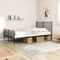 Bedframe met hoofd- en voeteneinde metaal zwart 120x190 cm - thumbnail