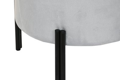 Voetensteun DKD Home Decor Grijs Metaal Polyester (42 x 42 x 42 cm)