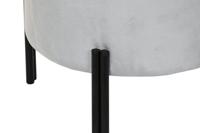 Voetensteun DKD Home Decor Grijs Metaal Polyester (42 x 42 x 42 cm) - thumbnail