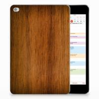Apple iPad Mini 4 | Mini 5 (2019) Silicone Tablet Hoes Donker Hout - thumbnail