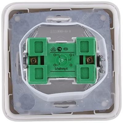 ELSO universele schakelaar 221604 10A FASHION IP44 zuiver wit Wit 1 stuk(s) ELSO universele schakelaar 221604 10A FASHION IP44 zuiver wit Wit 1 stuk(s)