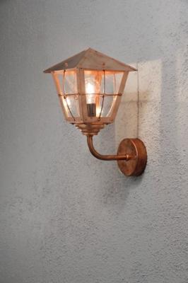 Wandlamp Fenix met transparant glas opwaarts