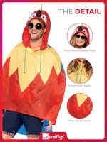 Party Poncho festival papegaai - thumbnail
