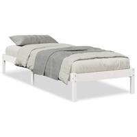 Bedframe extra lang zonder matras grenenhout wit 100x220 cm - thumbnail