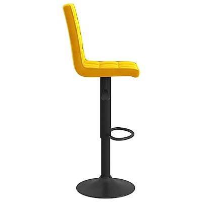 vidaXL Barkruk fluweel mosterdgeel