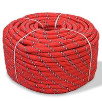 VidaXL Boot touw 8 mm 100 m polypropyleen rood - thumbnail