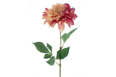 Kunst bloem Dahlia Farmer zalm/roze zijde 64cm