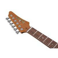 Ibanez MMN1 Transparent Aqua Blue Martin Miller Signature elektrische gitaar met koffer - thumbnail