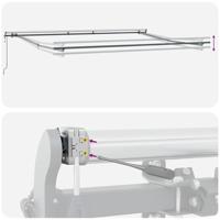 VidaXL Inklapbaar zonnescherm geel 400 x 200 cm stof - thumbnail