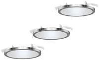 LightMe LM85661 Aqua LED-inbouwlamp Set van 3 stuks LED GX53 18 W Bladzilver (glanzend) - thumbnail