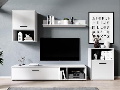 Tv-meubel set HOLMES 3 deuren wit Tv-meubel set HOLMES 3 deuren wit