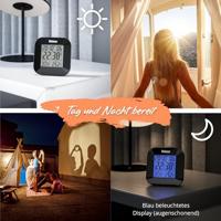 Mebus 51510 Wekker Zendergestuurd Zwart - thumbnail