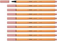 Fineliner stabilo point 88/28 f donkerblush | 10 stuks - thumbnail