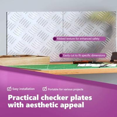 VidaXL Trap tread vierkant 2 pcs zilver 30 x 30 cm aluminium