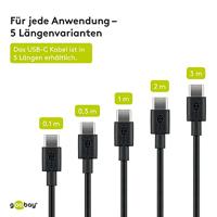 Goobay USB-C laadkabel 1m zwart - 9550300 - thumbnail