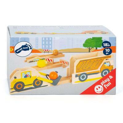 Small Foot houten knikkerbaan junior bouwplaats, 10dlg. Small Foot houten knikkerbaan junior bouwplaats, 10dlg.