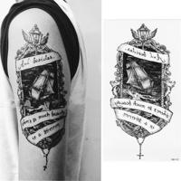 2 PC'S kleine volledige arm tijdelijke waterdichte Tattoo stickers (xqb022) - thumbnail