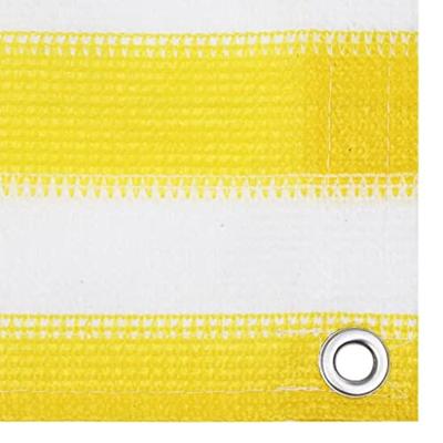 VidaXL Balkonscherm 90x300 cm hdpe geel en wit