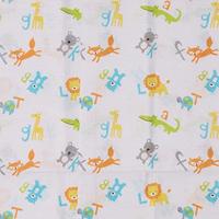 Luvable Friends Baby Layered Flannel Burp Cloth, Alphabet 4pk, One Size (Pack of 4) - thumbnail