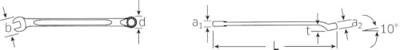 Stahlwille 40101717 14 17 Ring-steeksleutel Sleutelbreedte (metrisch) 17 mm