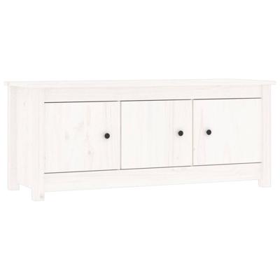 VidaXL Schoenenkast 110x38x45,5 cm massief grenenhout wit VidaXL Schoenenkast 110x38x45,5 cm massief grenenhout wit