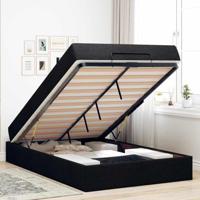 Bedframe met matras Zwart 120 x 200 cm Stof - thumbnail