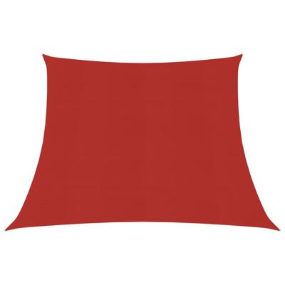 Zonnezeil 160 g/m 3/4x2 m HDPE rood