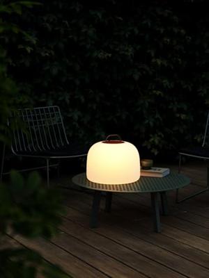 Nordlux TafellampKettle To-Go oplaadbaar wit met rood Ø 36cm - 2018013002
