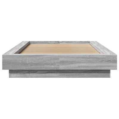 Bedframe met LED-verlichting grijs sonoma eiken 150x200 cm
