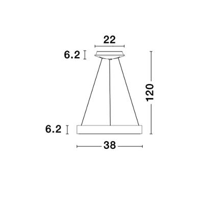 Lyora HanglampRando Thin wit Ø 38cm - 9453430