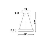 Lyora HanglampRando Thin wit Ø 38cm - 9453430 - thumbnail