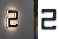 Paulmann 79843 4000870798430 Huisnummerlamp op zonne-energie Energielabel: A (A - G) 0.20 W Warmwit Zwart - thumbnail