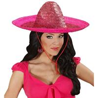 Sombrero roze 48cm - thumbnail