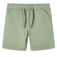 Kindershorts met trekkoord 92 lichtkaki - thumbnail