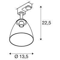 SLV 3-fase lampPara Cone wit smoke - 1006158 - thumbnail