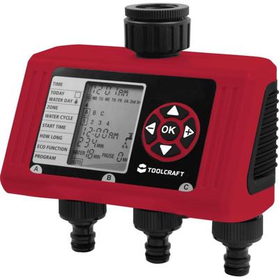 TOOLCRAFT Easy Trio 2302366 Besproeiingscomputer werkt op batterijen