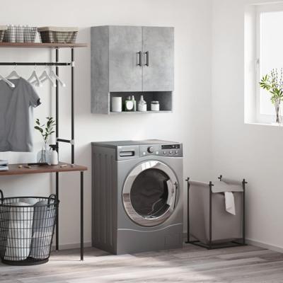 Wandkast 60x31x70 cm bewerkt hout betongrijs Wandkast 60x31x70 cm bewerkt hout betongrijs