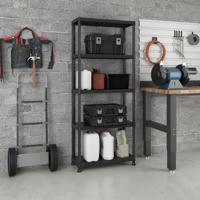 KIS Storage Shelf Plus 75/5 - 75 x 32 x 176 cm - Zwart - thumbnail