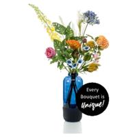 Zijdebloem boeket mix blauw/oranje/roze kunstplant excl. vaas Driesprong Collection - Driesprong collection - thumbnail