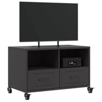 Tv-meubel 68x39x43,5 cm staal zwart - thumbnail